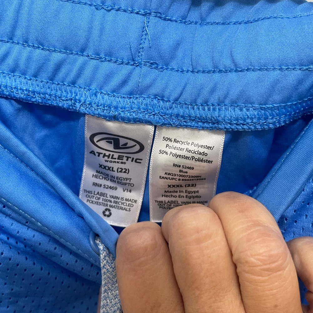 Athletic short size 3X large 22  blue - Picture 7 of 9